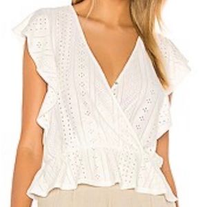 NWT! BCBGeneration Women's Surplice Ruffled Sleeve Top